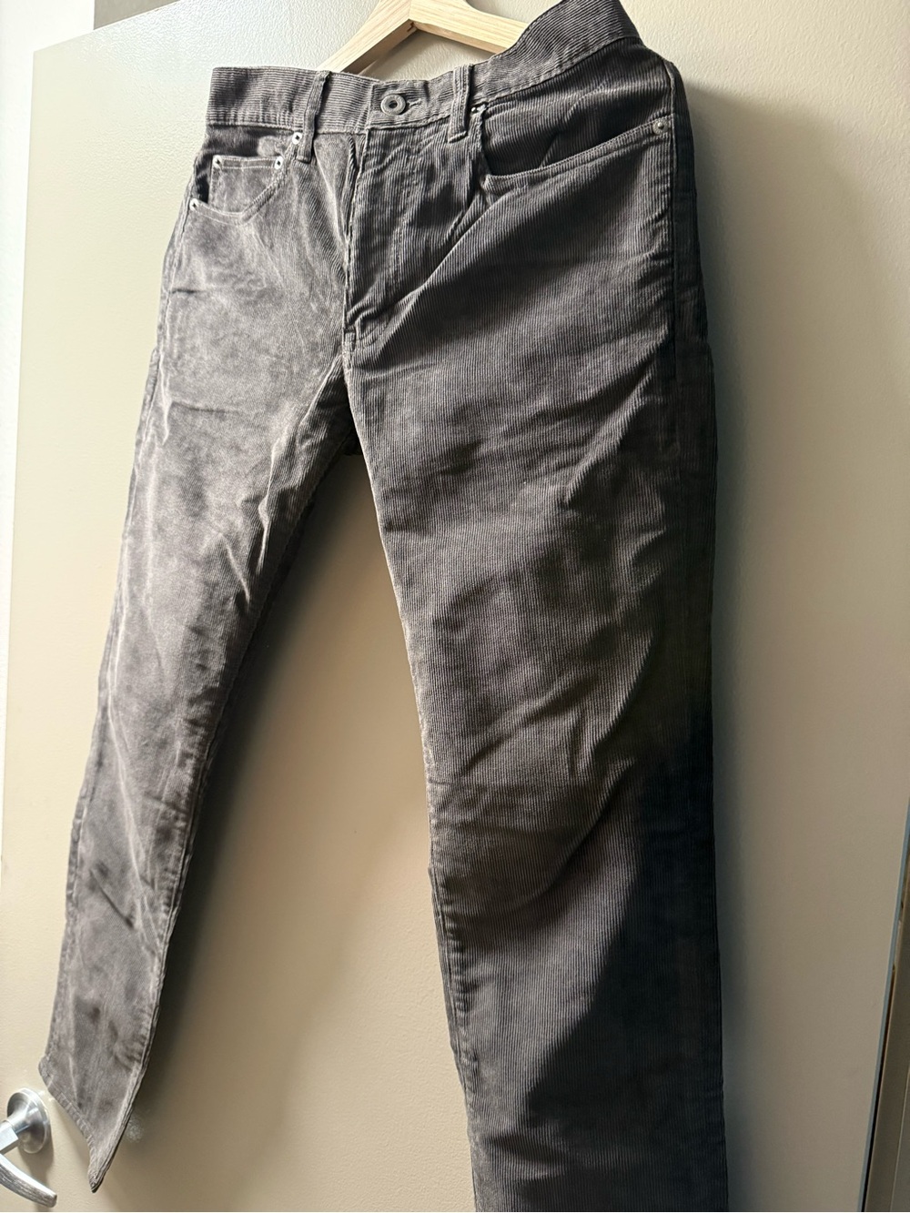Men's Gray Corduroy Pants